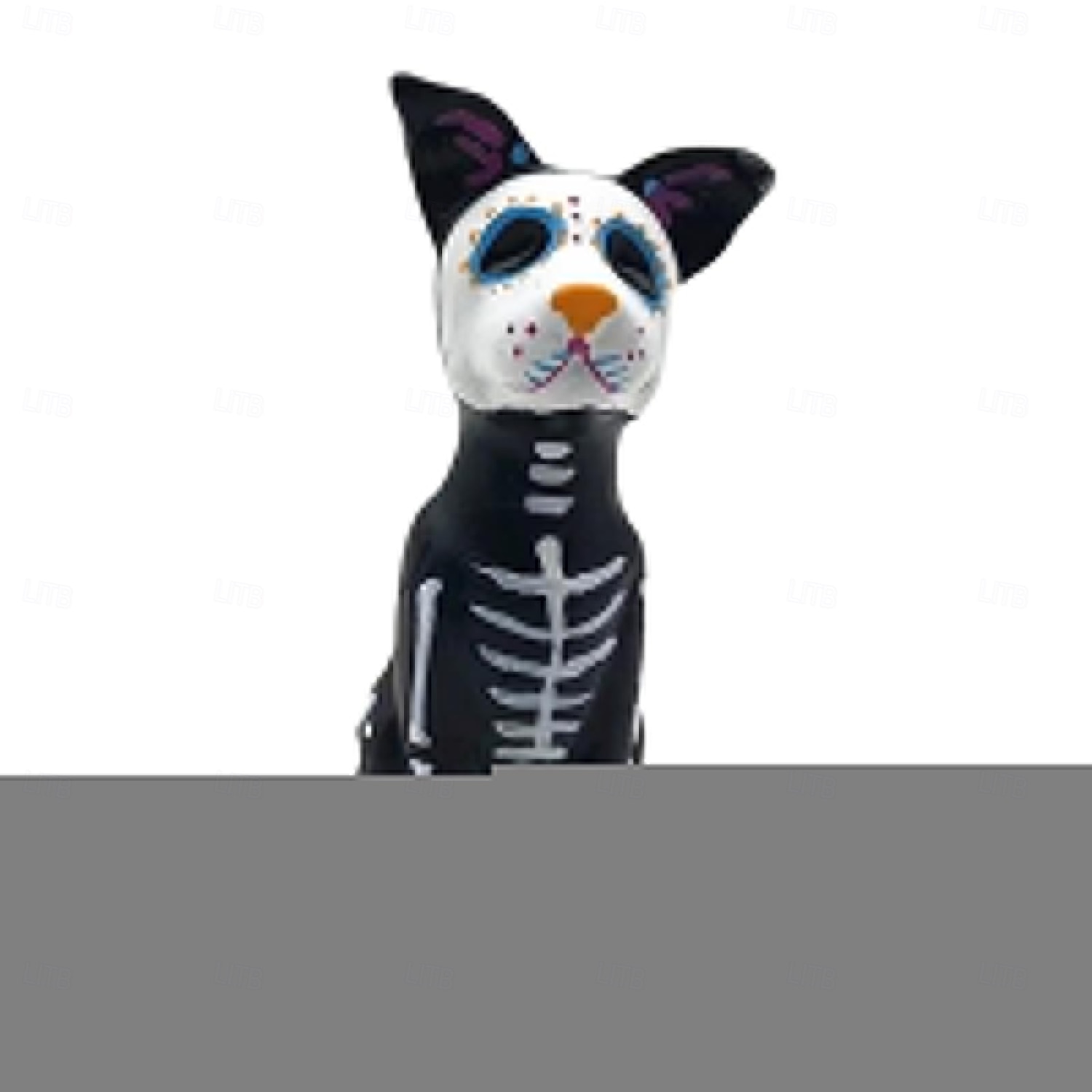 Socha psa na Den mrtvých, halloweenské cukrové lebky, socha zvířat z pryskyřice, ozdoba 2025 - $12.49 –P1
