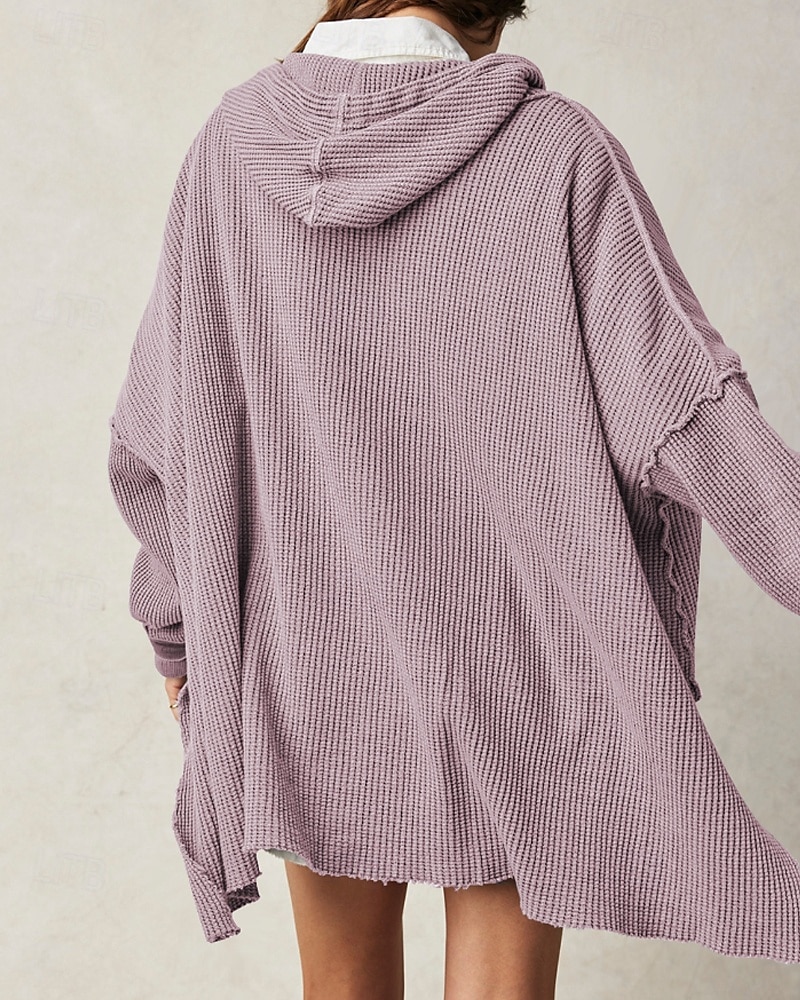 Per donna Felpa con cappuccio Semplice Moderno Casual Manica Lunga Con Cappuccio Top Regolari Ferie Uscire Tasca Nero Blu Viola Marrone Beige Autunno del 2025 a $26.99 –P6