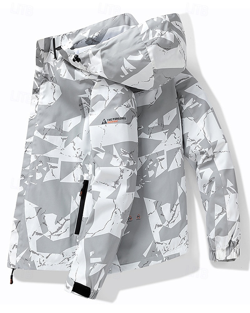 Hombre Cortavientos Chaqueta Chaqueta para senderismo Chaqueta rígida Al aire libre Impermeable Resistente al Viento Trajes de senderismo Ropa de senderismo Primavera Otoño Camiseta Camping 2025 - $23.99 –P4