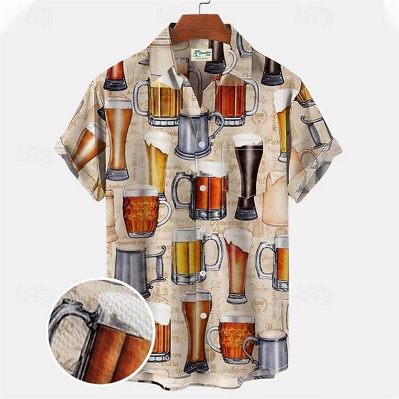 Hawaii-Hemden Aloha-Hemd Bayerisch München Deutsch alpin Grafik für Herren Erwachsene 3D-Druck  für Karneval Oktoberfestbier Strand Urlaub Party 2026 - $23.99 –P1