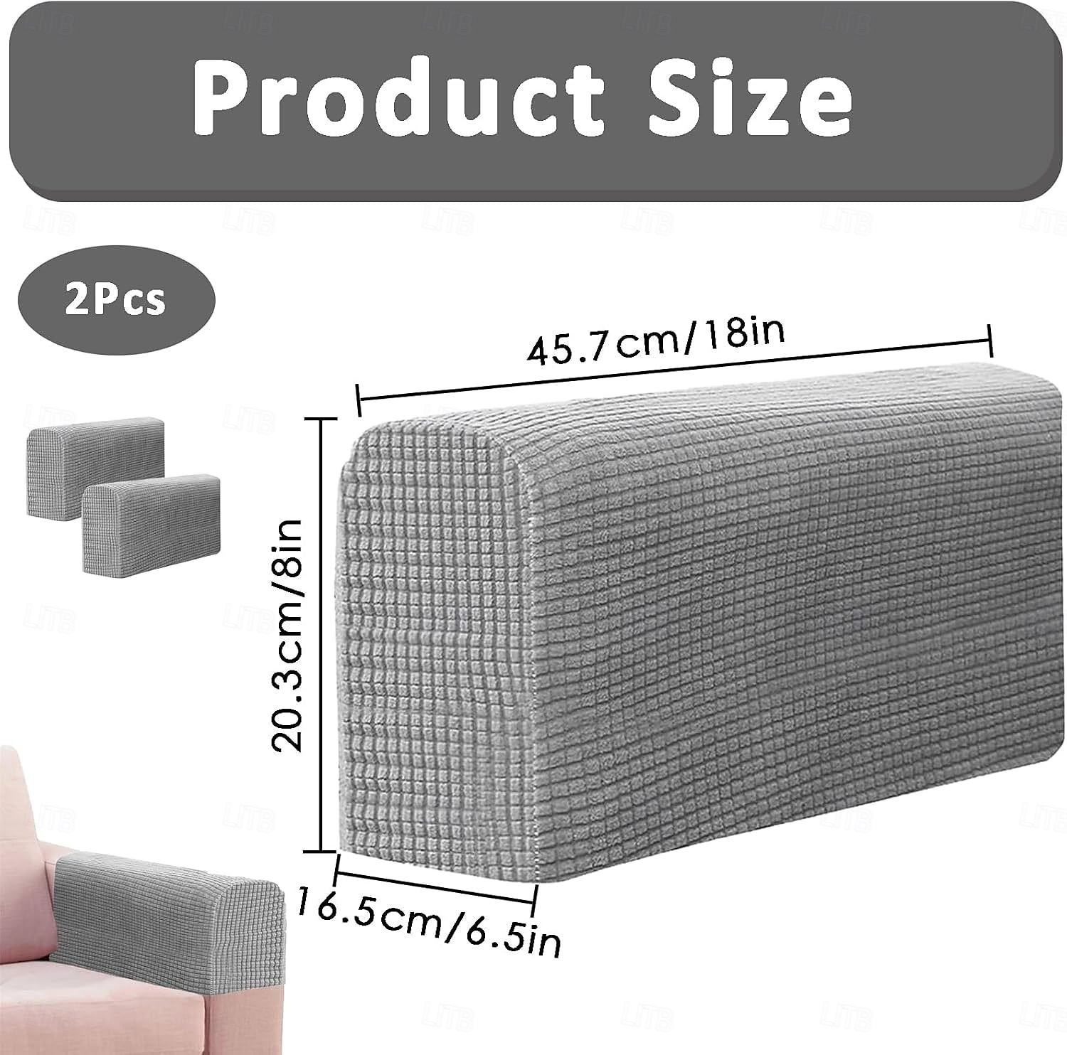 2-pack fåtöljskydd armstödsskydd stretchsoffa skyddsöverdrag för armstöd 2025 - $10.99 –P1