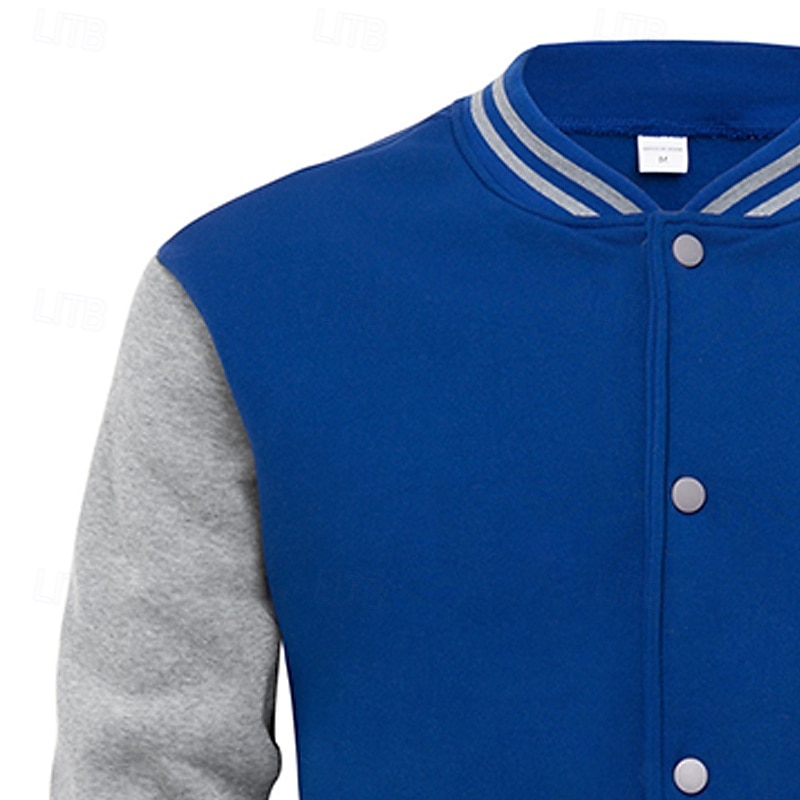 Per uomo Maglia Felpa con cappuccio abbottonata Blu marino Blu Grigio chiaro Grigio scuro Colletto Mao Semplice Patchwork Blocco di colore Sport & Outdoor Casuale Quotidiano Streetwear Cool del 2026 a $28.99 –P6