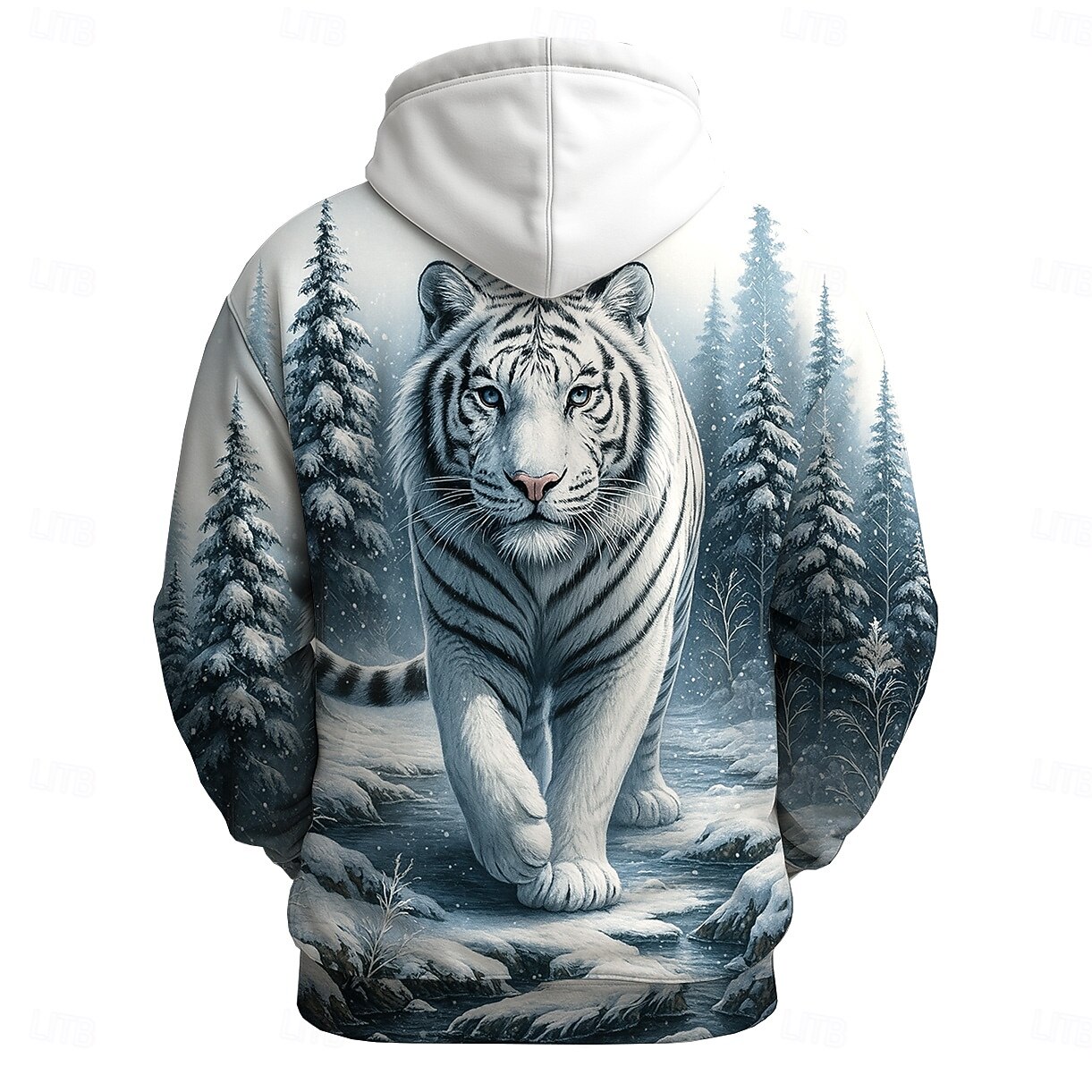 Hombre Tigre 3D Sudadera Casual Manga Larga Cuello Barco Azul Piscina Cuello redondo 3D Gráfico Todas las Temporadas Diseñador 2025 - $26.99 –P1