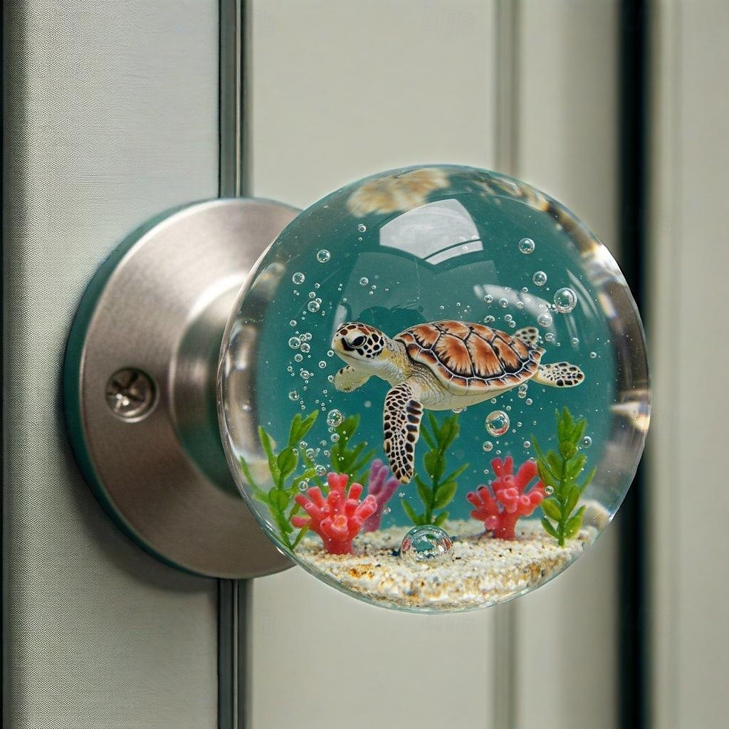 Poignée de porte décorative unique en résine incrustée, design artistique, poignée d'armoire artistique faite à la main pour portes intérieures, tiroirs, placards, décoration intérieure de 2025 ? $17.49 –P13