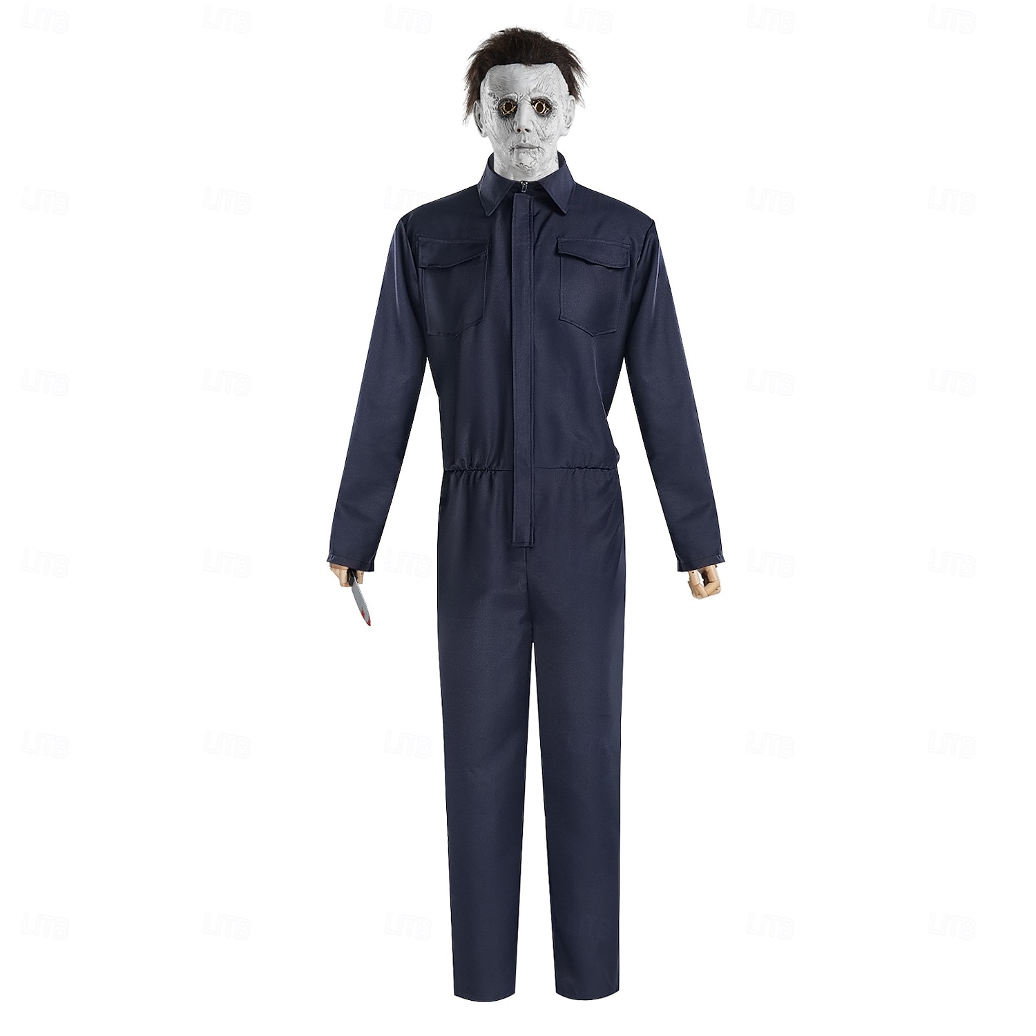 Michael Myers předvečer Všech svatých Maska Kostým Kombinéza předvečer Všech svatých Horor Strašidelný kostým Dospělé Pánské předvečer Všech svatých Karneval Výkon Párty Jednoduché Halloweensk 2025 - $57.99 –P12