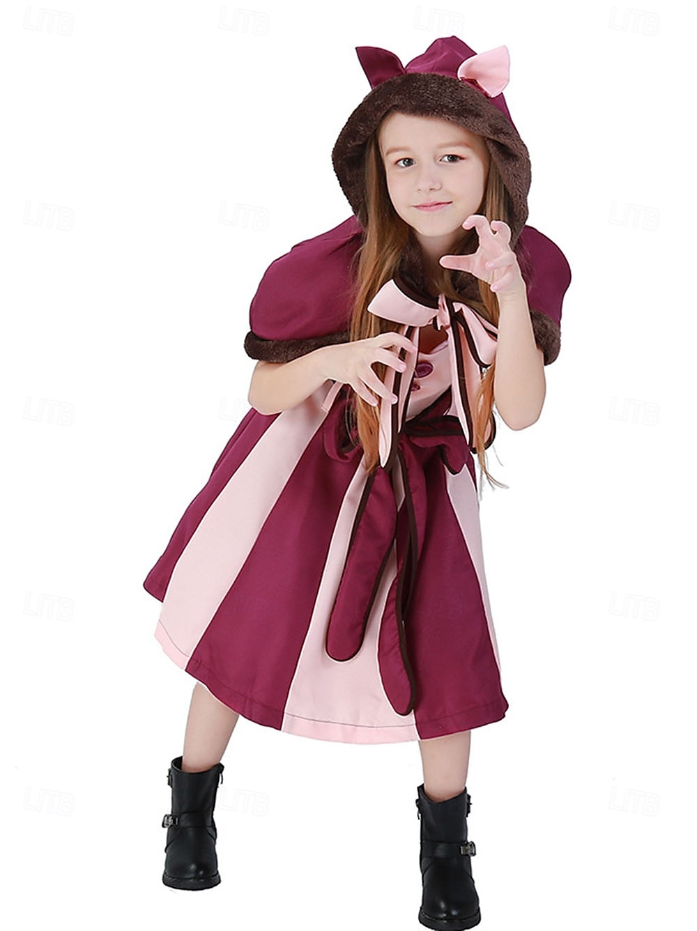 Alice nel paese delle meraviglie Fiaba Gatto del Cheshire Vestito Costume Personaggi dei libri di fiabe Carino Cosplay di film for Ragazze Bambini Halloween Carnevale Giornata mondiale del libro del 2025 a $46.99 –P6