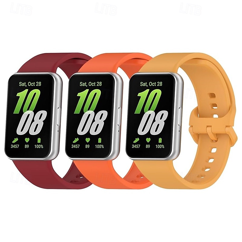 3 csomag Óraszíj mert Samsung Galaxy Galaxy Fit 3 Szilikon Csere Szíj Bájos Sportszíj Modern csat Karszalag 2025 - $12.99 –P5