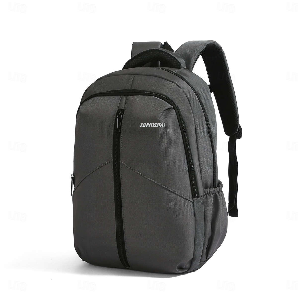 Schwarzer Laptop-Rucksack für Herren für Arbeit und Schule – wasserdichte, leichte Business-Tasche mit Reißverschlusstasche vorne und gepolsterten Riemen 2025 - $34.99 –P1