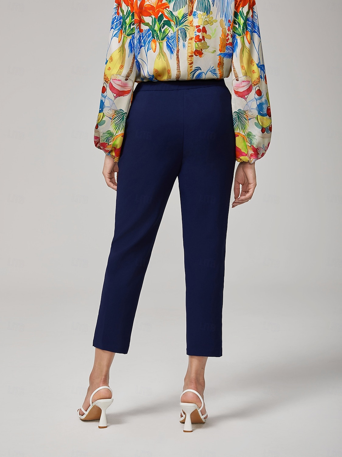 pantaloni affusolati alla caviglia in tessuto altamente elasticizzato del 2025 a $64.99 –P3