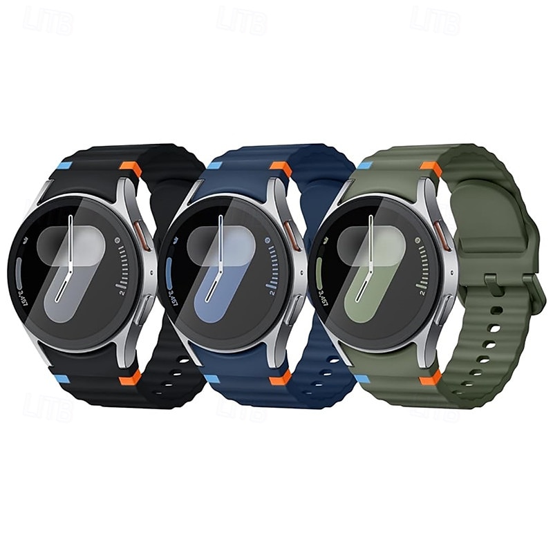 Pacote com 6 Pulseiras de Relógio para Samsung Galaxy Watch 7/6/5/4  40/44mm, Watch 5 Pro 45mm, Watch 6 Classic 43/47mm, Watch 4 Classic 42/46mm Silicone Substituição Alça Fofo Pulseira Esportiva de 2025 por $21.99 –P7