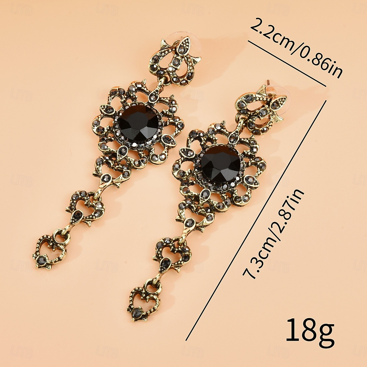 Women's 1920s Gatsby Drop Earrings - Vintage Black Crystal Dangle Earrings with Rhinestones for Roaring Twenties Themed Parties 2025 - $9.99 –P2