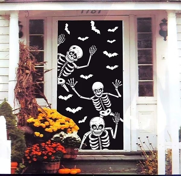 4 Sheets Halloween Skeleton and Ghost Window Decals Wall Sticker, Spooky Skull Pumpkin Spider Door and Wall Clings for Halloween Party Home Window Decorations 2026 - $15.99 –P6
