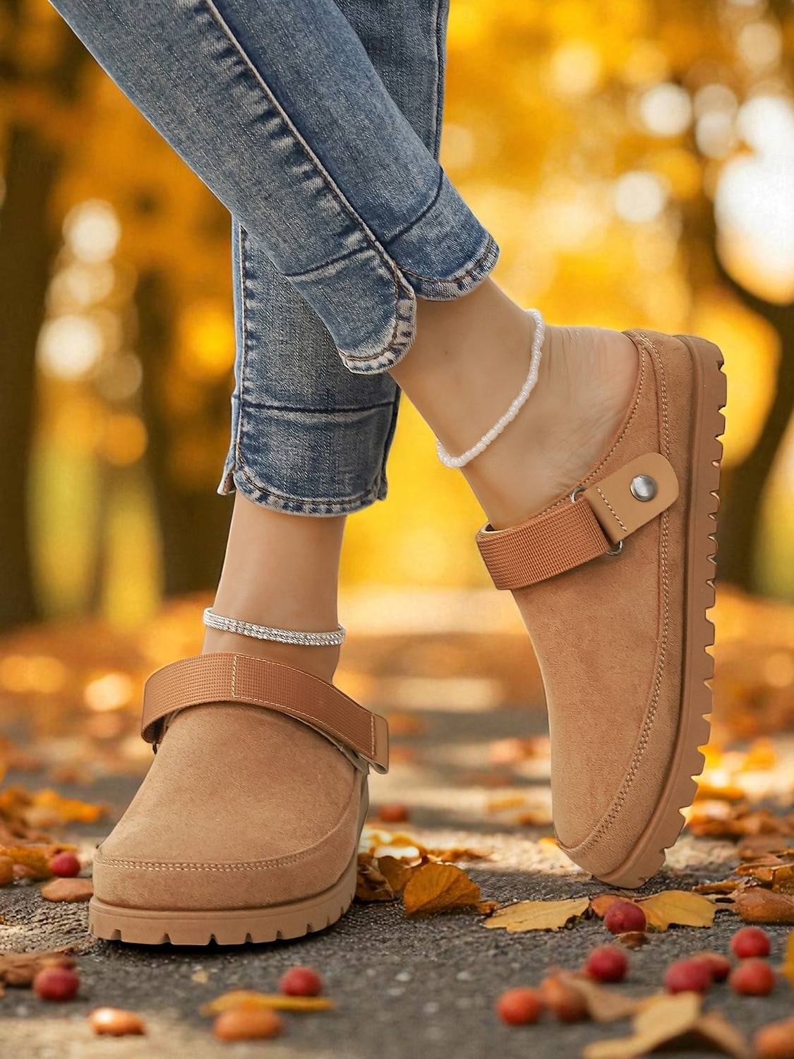 Damen-Slingback-Pantoletten – Clogs zum Reinschlüpfen mit Riemendesign für Herbstpicknicks, Gartenarbeit und Freizeit 2025 - $24.99 –P4