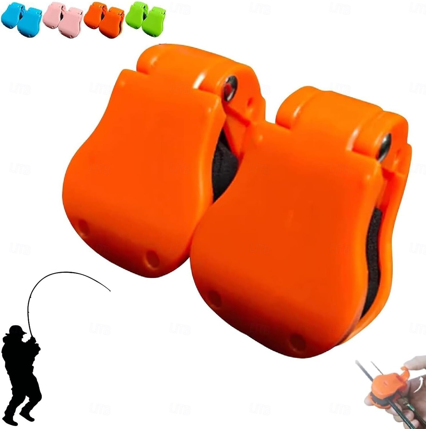 Lot de 2 supports de canne à pêche multifonctions, portables, pour la plage, avec sangle élastique pour un transport sécurisé et sans enchevêtrement de 2025 ? $9.49 –P22