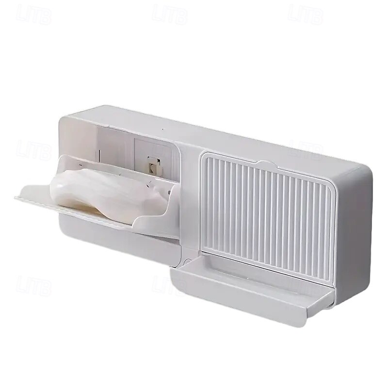 Wall-Mounted Soap Holder Dust-Proof Adhesive Bar Soap Dish with Hooks Plastic Soaps Box Tray for Bathrooms, Showers and Kitchens 2025 - $7.49 –P9