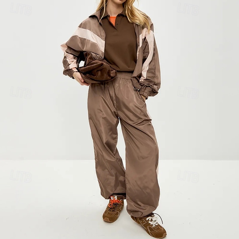 نسائي بدلة رياضية بنطلونات بنطلون رياضي رباط جيب ألوان متناوبة أطقم ملابس رياضية الربيع أسود أحمر الصالة الرياضية تدريب ركض خصر عالي ضد الهواء خفة الوزن رطوبة فتل كم طويل رياضة ألبسة رياضية مرن نسبياً 2026 - $47.99 –P2