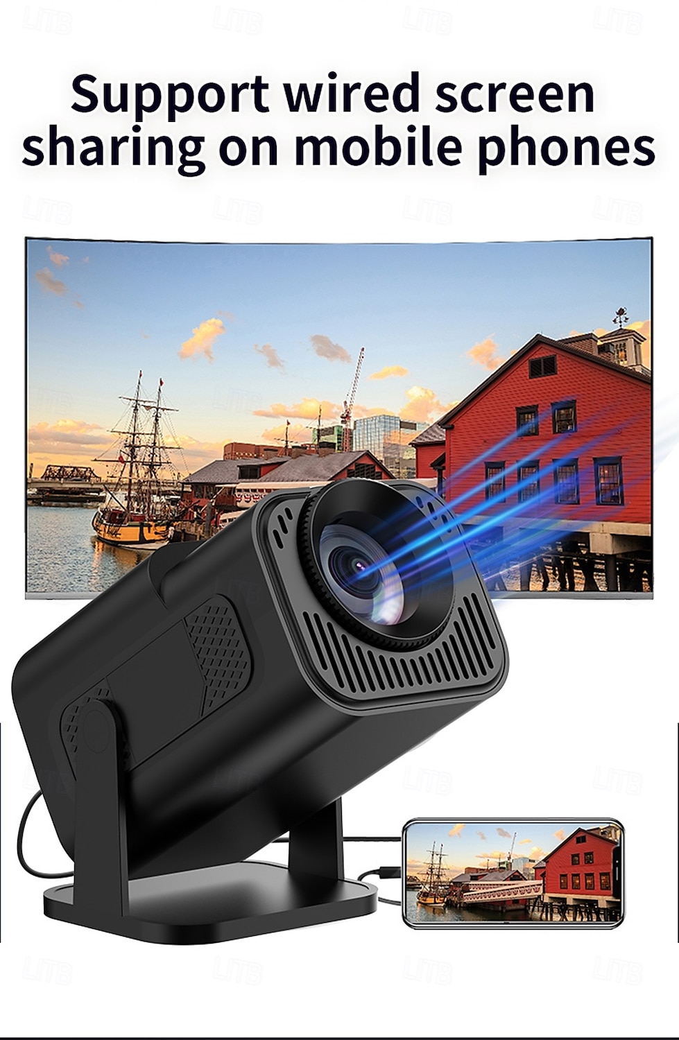 2025 New Y1S High Definition Mini LCD Projector Suitable for Home Theater and Outdoor Camping Remote Control Wireless Same Screen Playback on Mobile Phones with USB and Type Interfaces Suitable fo 2025 - $44.99 –P5