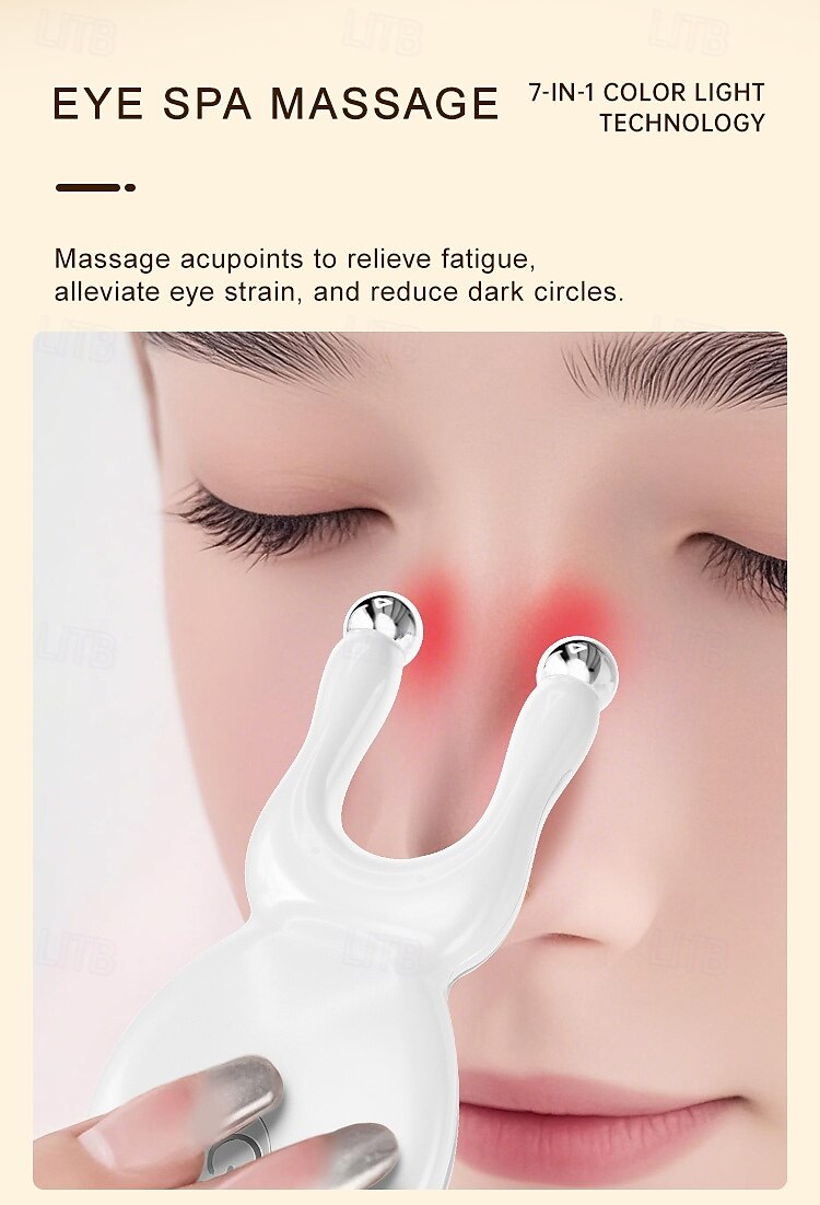 7 kleuren led-lichttherapie ems microstroom gezichtsverzorgingsapparaat huidverjonging fotonenmassage rimpelverwijdering anti-aging duplex facelift 2025 - $54.99 –P7