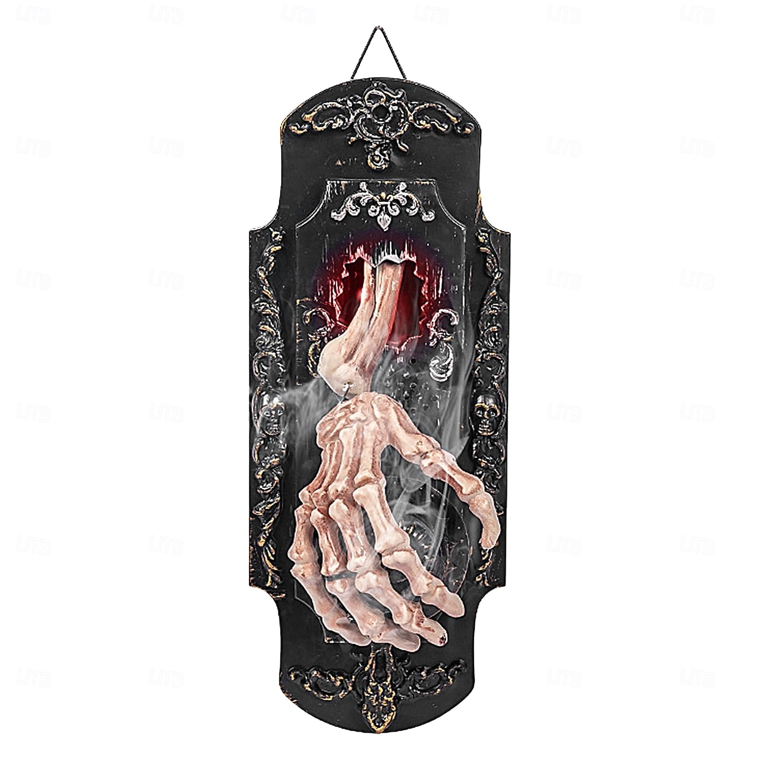 Campanello a forma di mano di scheletro di Halloween, sensore spray per campanello spettrale di Halloween, serratura per porta per casa stregata, bar, club, decorazione per feste di Halloween del 2025 a $44.99 –P1