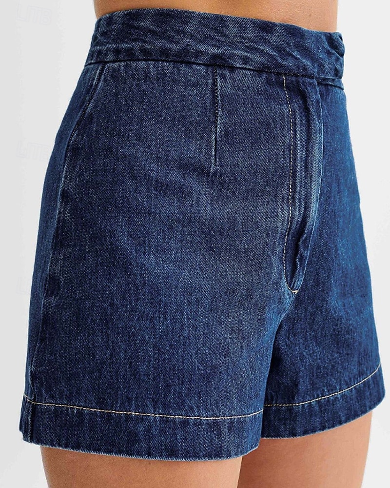 Women's Active Fashion Blouse Shorts Sets Sleeveless Crew Neck Solid Color Split Thigh Vacation Casual Daily Blue Summer Regular Fit 2025 - $48.99 –P14