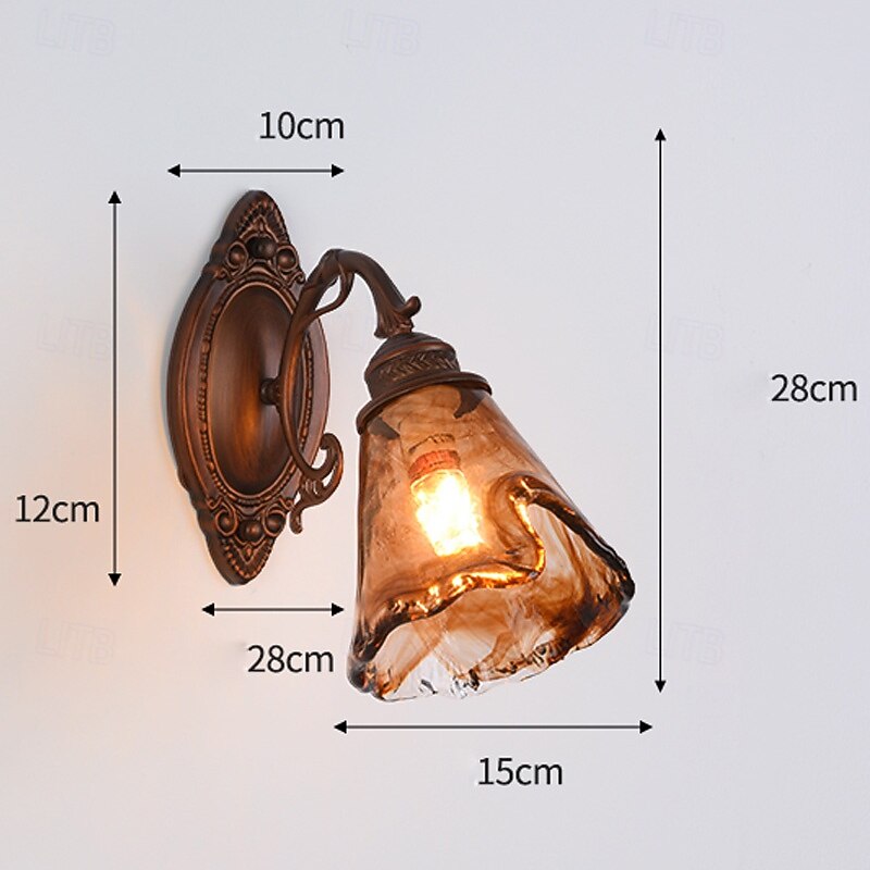 arandela, luminárias de parede modernas, arandelas de parede estilo fazenda com cúpula de vidro transparente, luzes de parede para sala de estar, quarto, escada, banheiro, corredor 110-240v de 2025 por $109.99 –P5