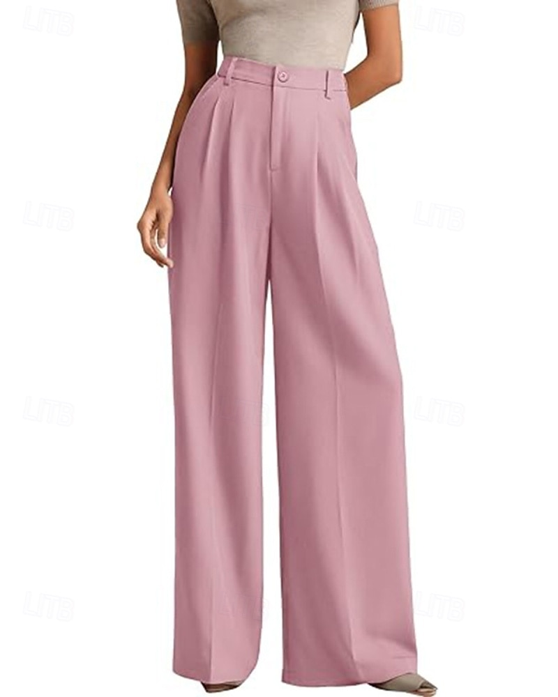 Dam Brett skaft Byxor Streetwear Ledigt Fullängd Naturlig Slät Elastisk midja Bekväm Gata Helgdag Dagliga kläder Aprikos Grå Svart Vit Höst Normal 2026 - $32.99 –P15