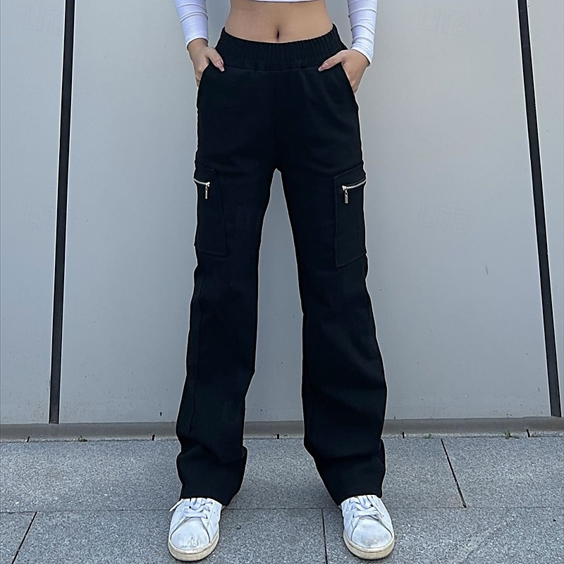 Women's Cargo Pants Hiking Pants Trousers Outdoor Regular Fit Waterproof Bottoms Pocket Elastic Waist Black Army Green Camping / Hiking Running S M L 2025 - $25.99 –P3