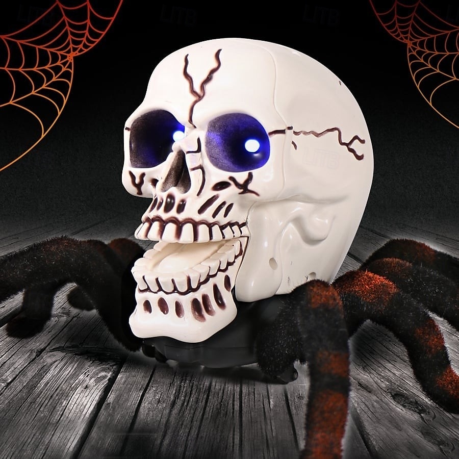Halloween Skeleton Decor Remote Control Toy, Scary Prank Tarantula Spider with Skeleton Design, Creepy Crawling Electric RC Toy for Haunted House, Trick Props, Kids & Adults Party Favor 2025 - $37.99 –P14