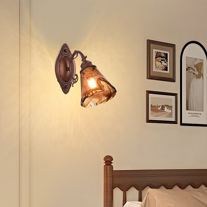 arandela, luminárias de parede modernas, arandelas de parede estilo fazenda com cúpula de vidro transparente, luzes de parede para sala de estar, quarto, escada, banheiro, corredor 110-240v de 2025 por $109.99 –P3