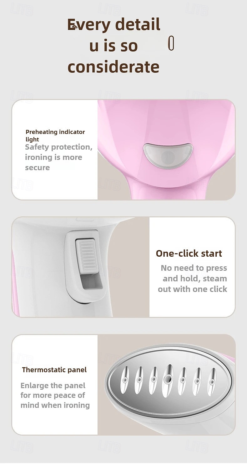 Handheld Hanging Ironing Machine Household Ironing Machine Portable Steam Brush Business Travel Ironing 2025 - $51.99 –P6