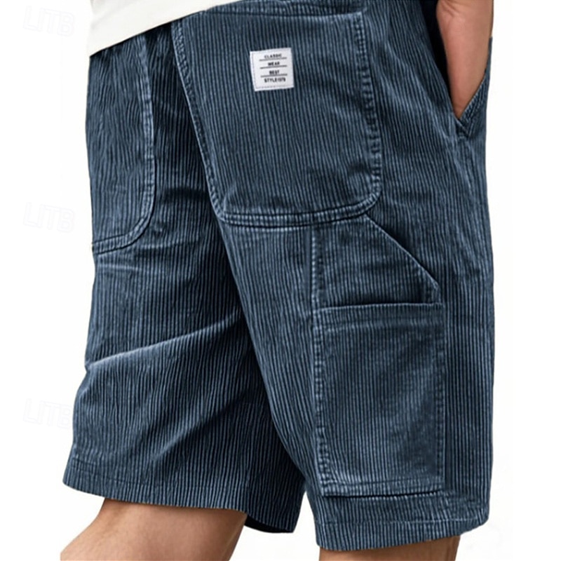 Per uomo Shorts Pantaloncini Estivi Pantaloncini casual Pantaloncini di velluto a coste Tasca Elastico in vita Coulisse Semplice Comodità Traspirante Corto All'aperto Vacanza Canotta sportiva Casual del 2025 a $21.99 –P7