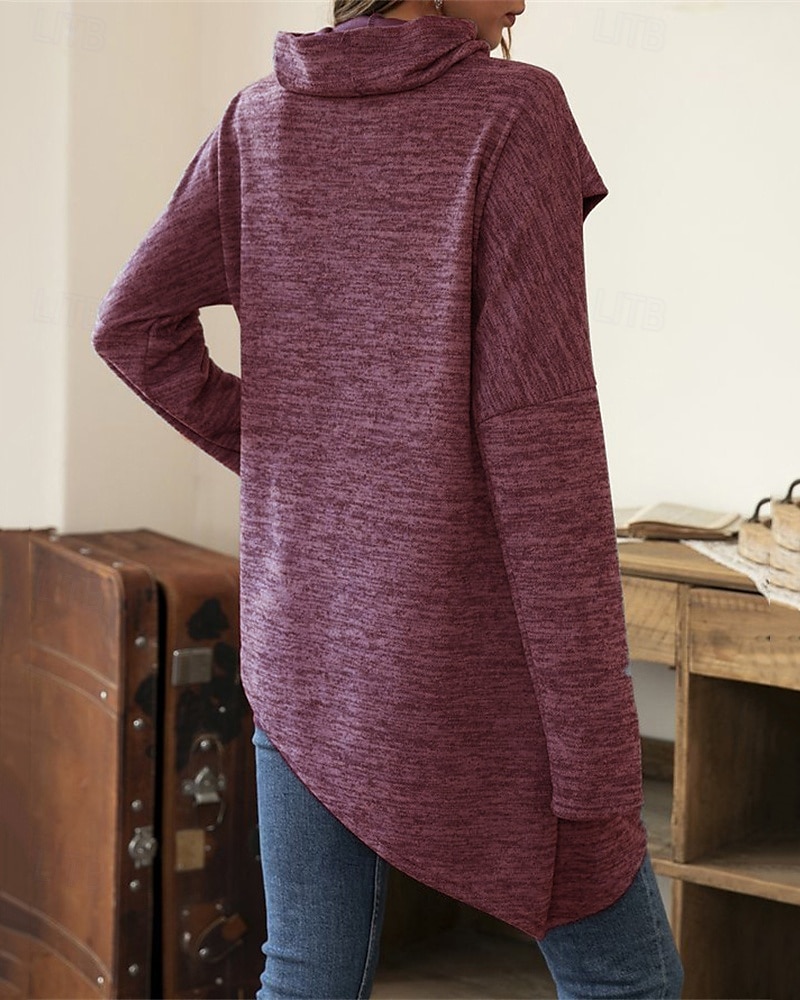 Damen Pullover Mode Täglich Lässig Einfarbig Gerippt Kapuze Gestrickt Langarm Normale Oberteile Stricken Täglich Ferien Ausgehen Schwarz Wein Herbst Winter 2025 - $27.99 –P13