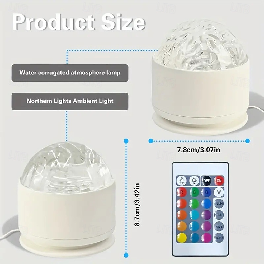 Northern 3D Projector Light Gift Aurora Night Light Projector 16 Colors Galaxy Lamp Ocean Wave Ceiling Projector Mood Ambient Lighting for Bedroom Party Kids Room Toddler Girl Gift 2026 - E£990.45 –P4