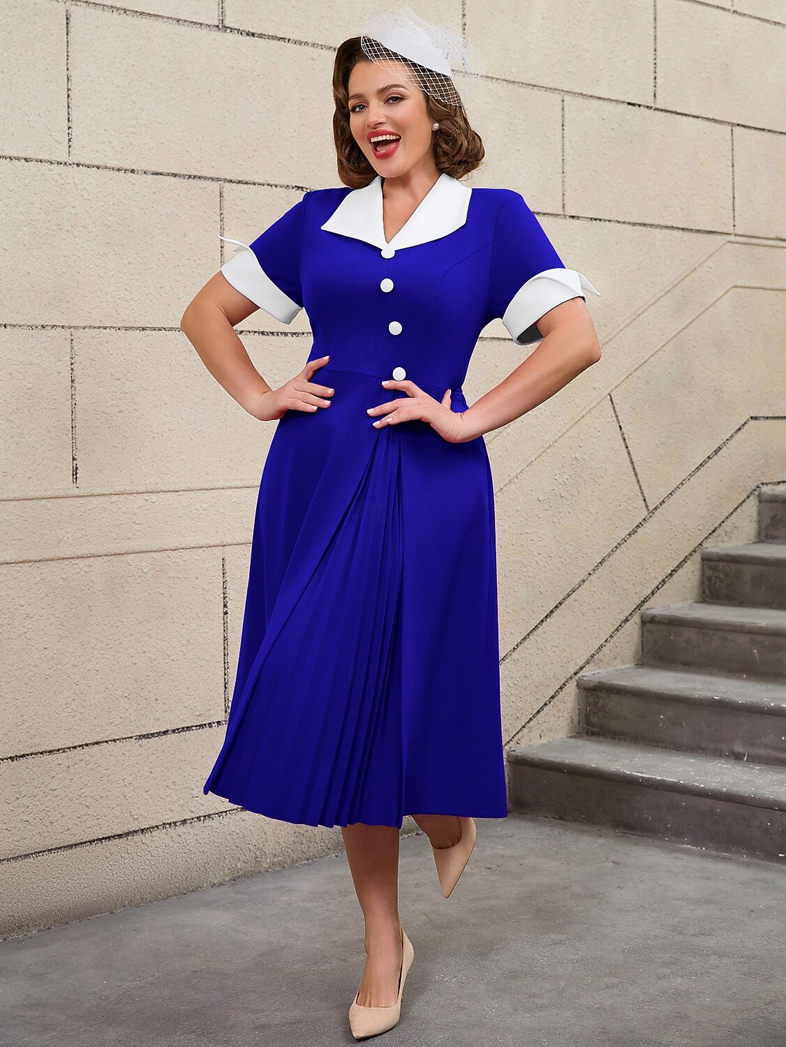 Retro 50. léta Rockabilly Polední Šaty na šaty Flare šaty Větší velikosti A-Linie Maškarní kostým Dámské Dovolená Maturita Párty a večer Dospělí Šaty Jaro léto 2025 - $51.99 –P16