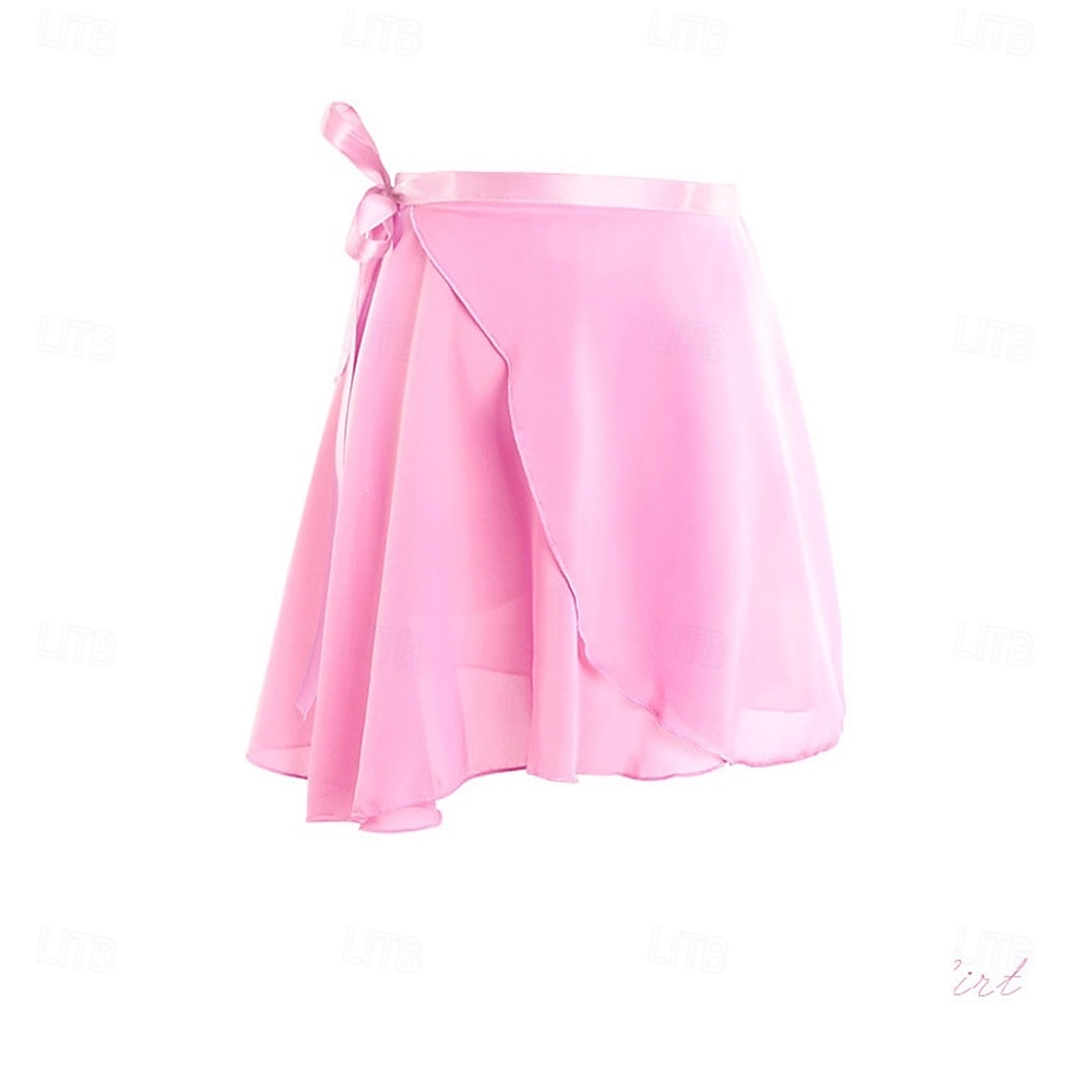 Volwassen balletdansrok, elastische taille chiffon halve rok met lintstrik, ideaal voor de training &balletopleiding 2025 - $19.49 –P8
