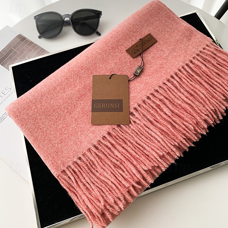 Foulard Rectangulaire Femmes Rue Quotidien Date Vin Rouge Écharpe Couleur Unie de 2025 ? $26.99 –P4