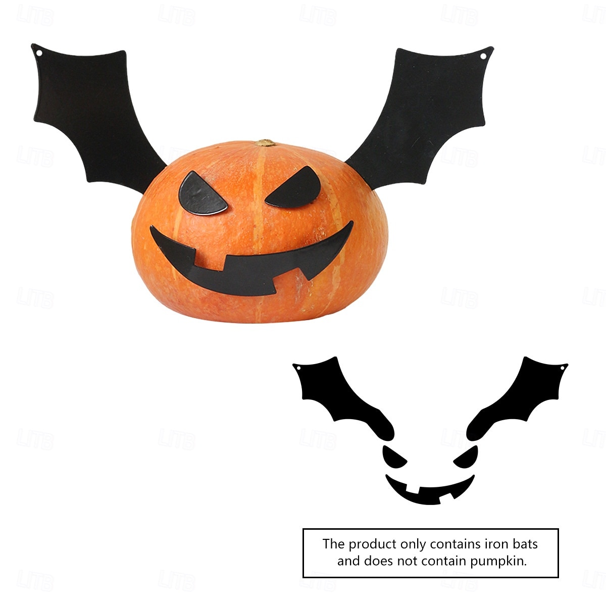 decorazioni fai da te a forma di pipistrello in metallo e zucca per Halloween, decorazioni spettrali per desktop e giardini all'aperto per creare l'atmosfera di Halloween del 2025 a $12.49 –P6