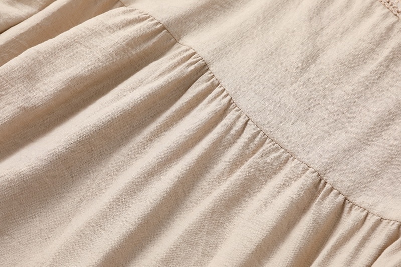 Női Mini ruha Boho ruha Nyugati ruha Klasszikus Modern Szabadtéri Vakáció Napi Normál Sima Hosszú ujj Spagettipánt Sárgabarack Nyár 2025 - $31.99 –P10