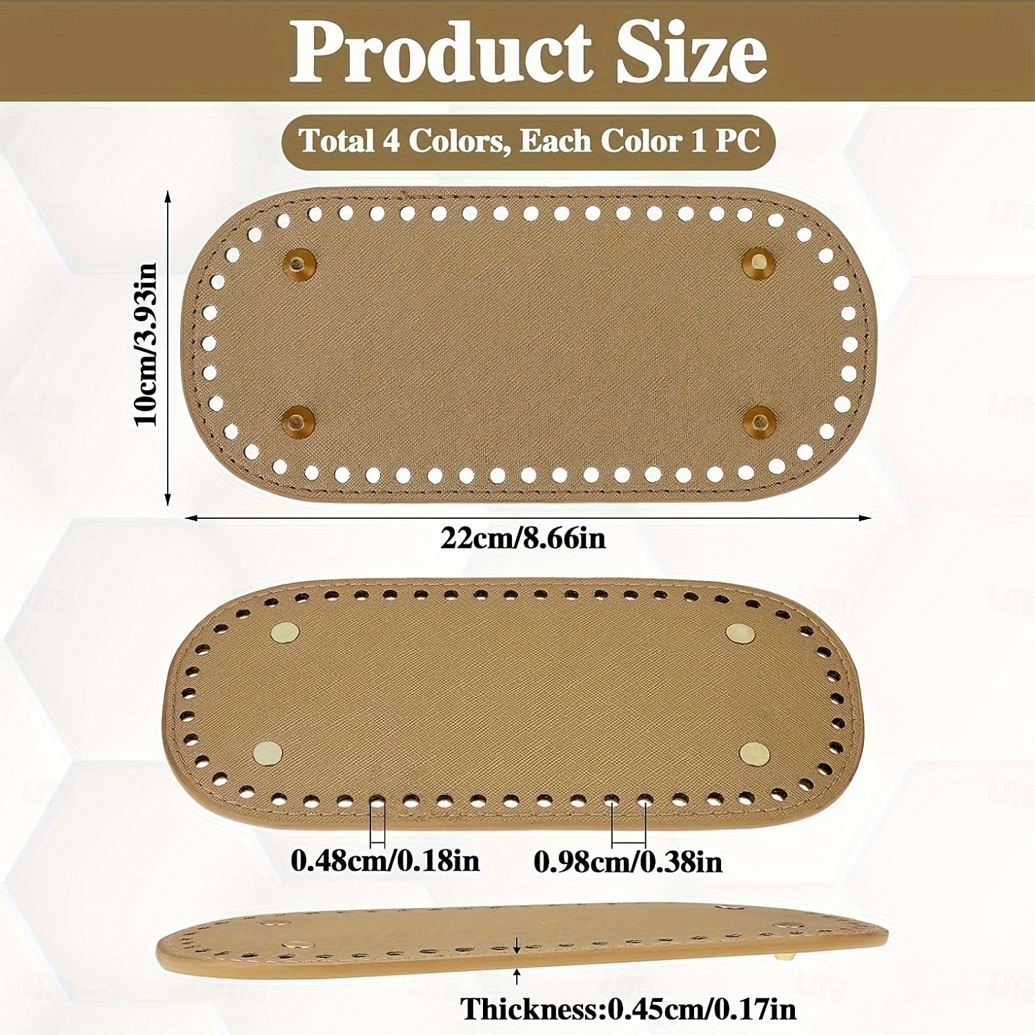 3/4pcs Crochet Bag Bases 3.94*8.66inch with Holes - Assorted Colors Long Oval Shape for DIY Shoulder Bags & Crafts Random Colors Purse Shapers 2026 - $13.99 –P4