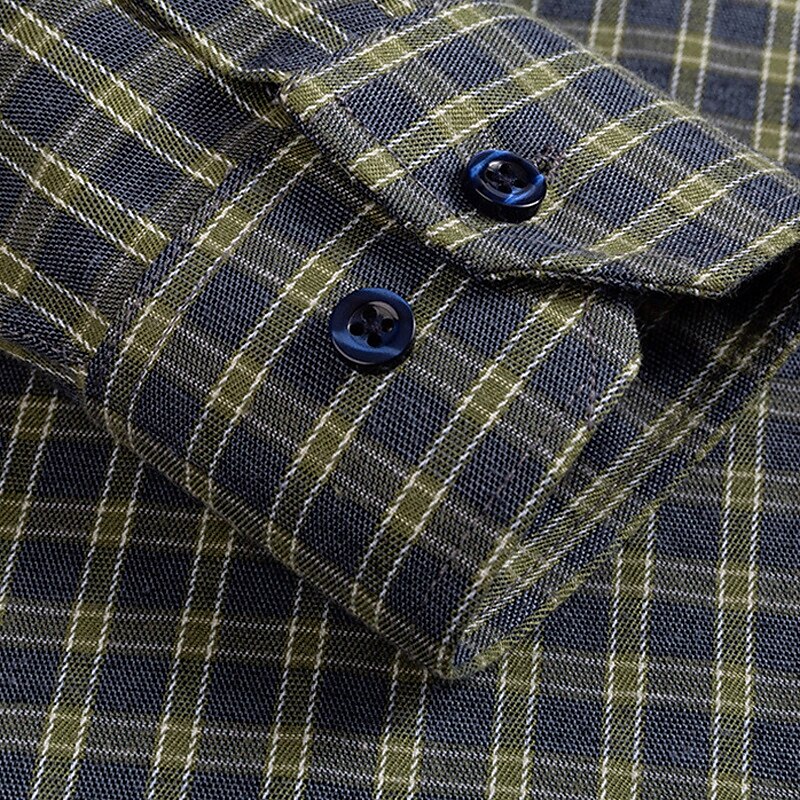 Herren Hemd Kleidhemd Knopfhemd Karomuster Hochzeit Party Schwarz Rote Blau Grün Langarm Revers Frühling Herbst Bekleidung 2025 - $36.99 –P9