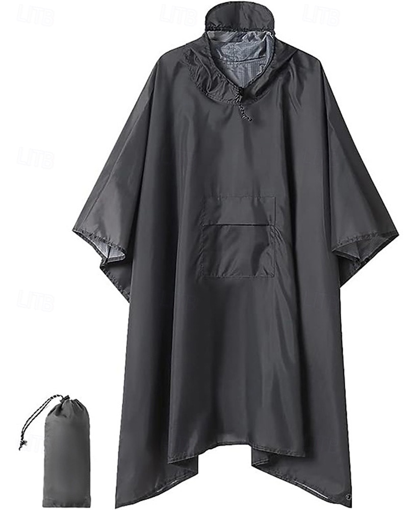 Men's Women's waterproof jacket Rain Coat Outdoor Waterproof Hiking Outfits Hiking Clothes Summer Spring Raincoat Camping / Hiking / Caving Running Solid Color Black Yellow Army Green 2026 - $21.99 –P8