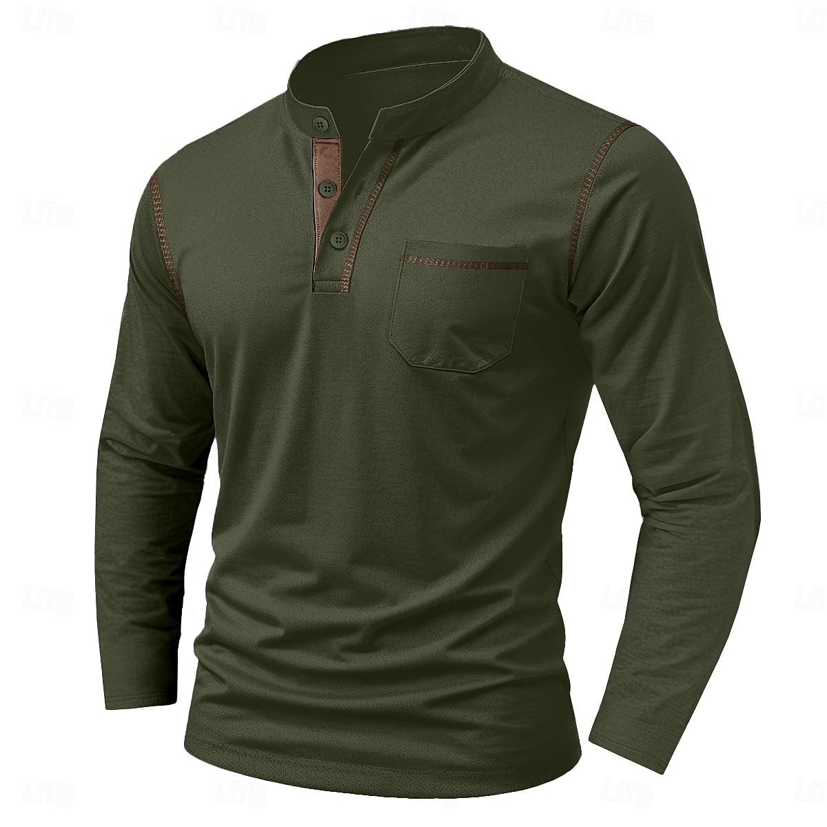 Per uomo Maglia Henley Maglietta Manica Lunga Tinta unica Semplice Tinta unita Moda Designer Casual Tasca Bottoni Henley All'aperto Casuale Quotidiano Estate Autunno Inverno Grigio scuro Nero Bianco del 2025 a $20.99 –P10