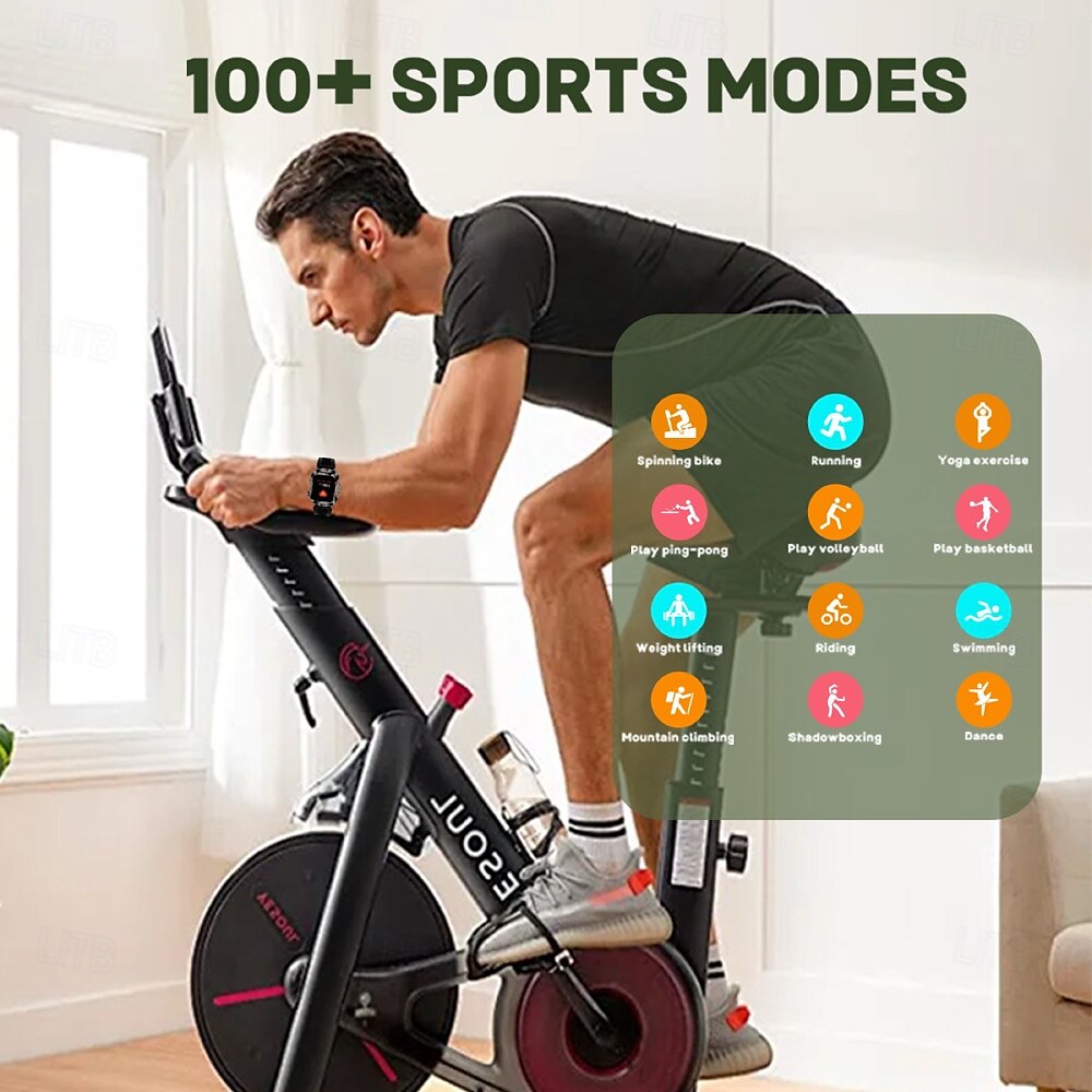Relógio inteligente 2,01 polegadas smartwatch fitness relógio de corrida bluetooth pedômetro lembrete de chamada rastreador de atividades compatível com android ios homens longa espera à prova d'água de 2025 por $34.99 –P12