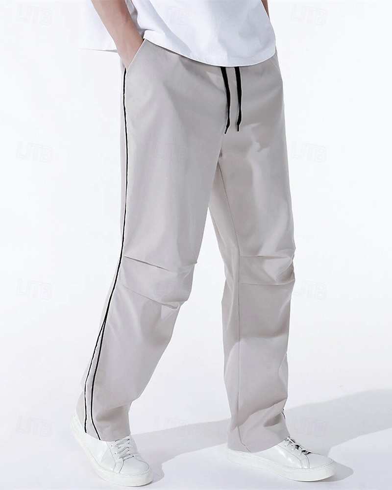 Herren Tech-Hosen Hose Freizeithose Tasche Elastischer Bund Kordelzug Patchwork Komfort Sport im Freien Täglich Mode Lässig Schwarz Armeegrün Mikroelastisch 2025 - $17.99 –P6
