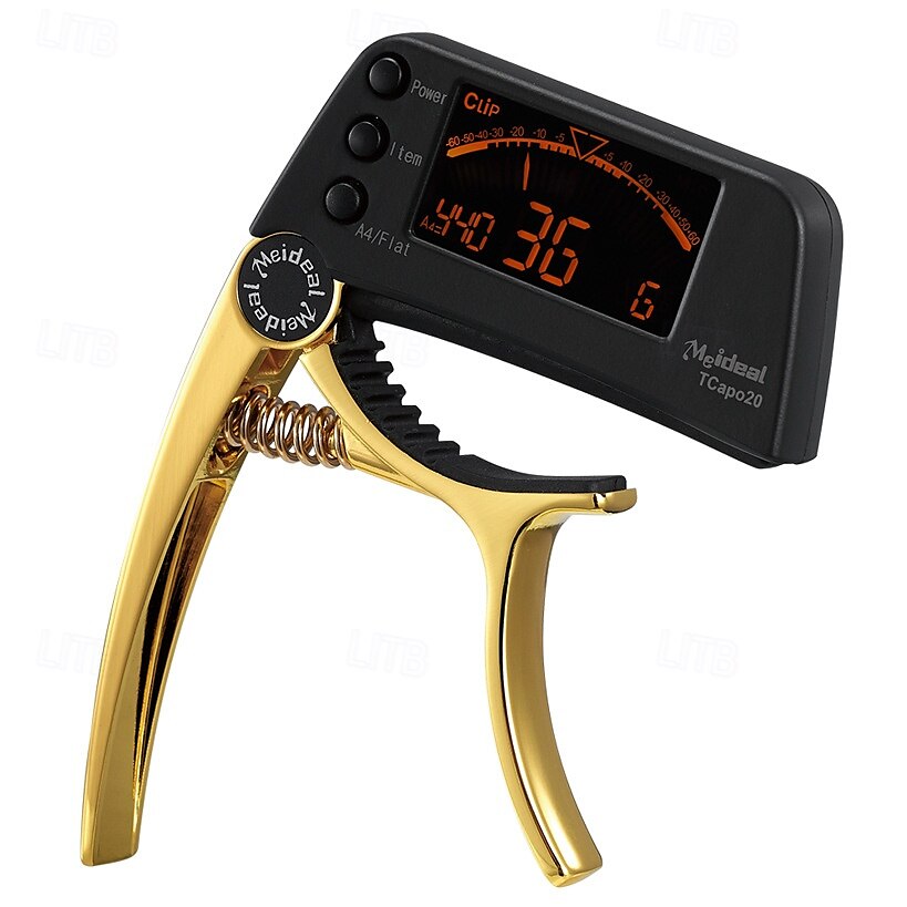 Accordatore per capotasto per chitarra a doppio uso con display LCD, in lega di zinco, 2 in 1, capotasto e accordatore per chitarra acustica elettrica, strumento di regolazione precisa del 2025 a $29.99 –P11