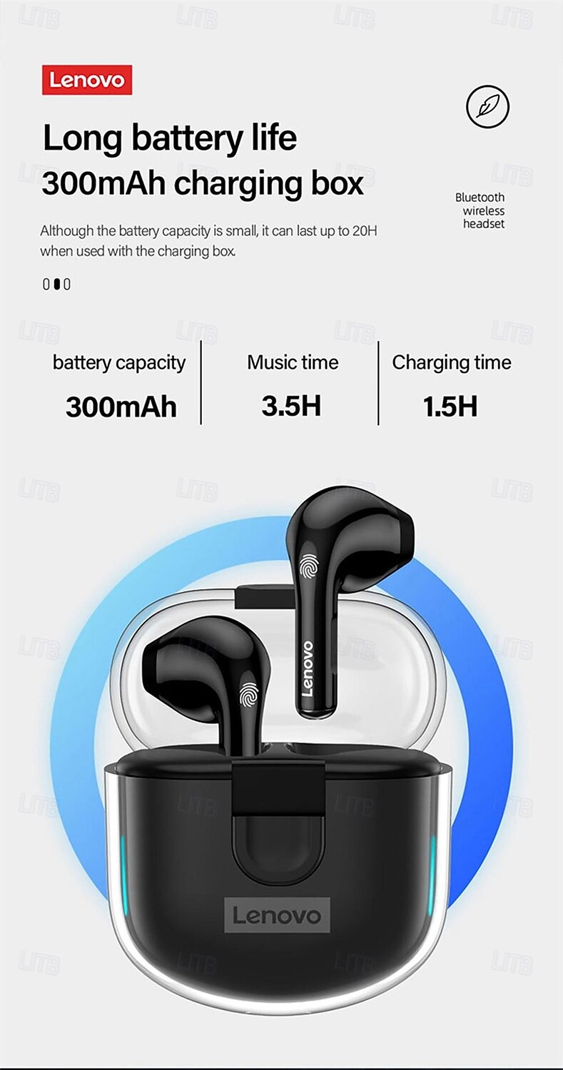 Lenovo LP12 True Wireless Headphones TWS Earbuds In Ear Bluetooth5.0 Stereo with Charging Box Built-in Mic for Apple Samsung Huawei Xiaomi MI  Everyday Use Traveling Cycling Mobile Phone 2025 - $31.99 –P13