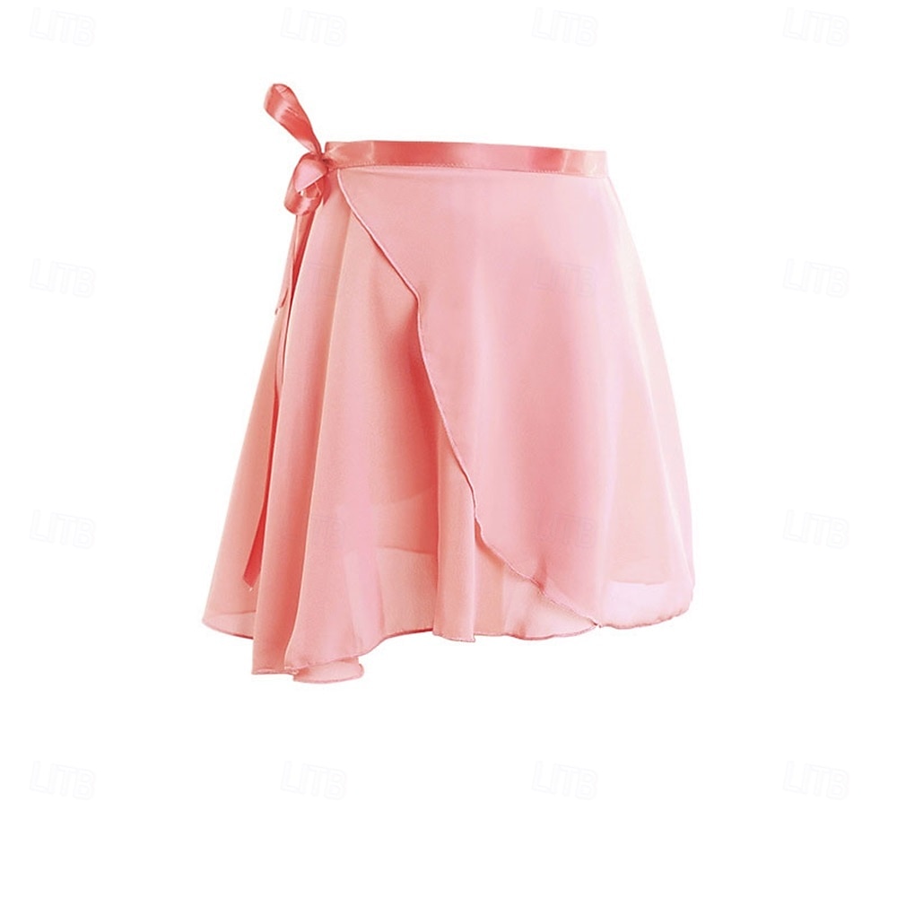 Volwassen balletdansrok, elastische taille chiffon halve rok met lintstrik, ideaal voor de training &balletopleiding 2025 - $19.49 –P13