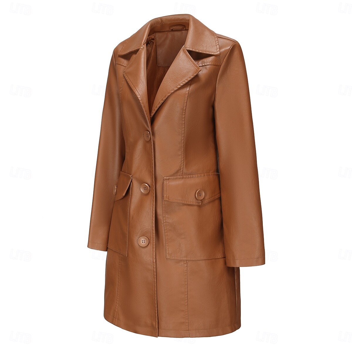 Women's Coat Comfortable Buttons Fashion Street Style Plain Outdoor Casual Daily Long Turndown Regular Fit Long Sleeve Outerwear Black Burgundy Camel Fall Winter 2025 - $57.99 –P16