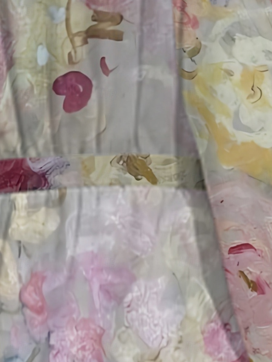 Női Midi ruha hétköznapi ruha Sifon Swing ruha Modern Vakáció Napi Hétvége Normál Virágos Hosszú ujj V-alakú Medence Sötétzöld Bíbor Lóhere Nyár Tavasz Ősz 2025 - $31.99 –P3