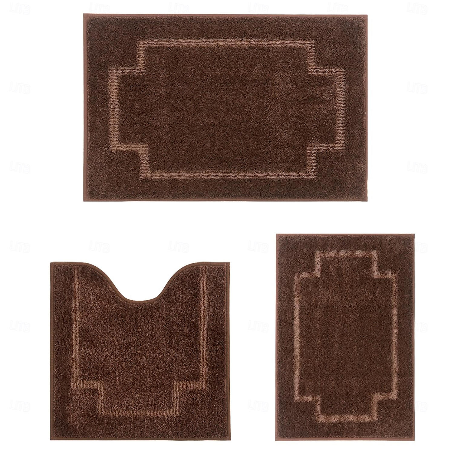 obdélníkový 3/5" (1,5 cm) Rohožky na stroji Polyester Non Skid Klasické Pevná barva 2025 - $36.99 –P2